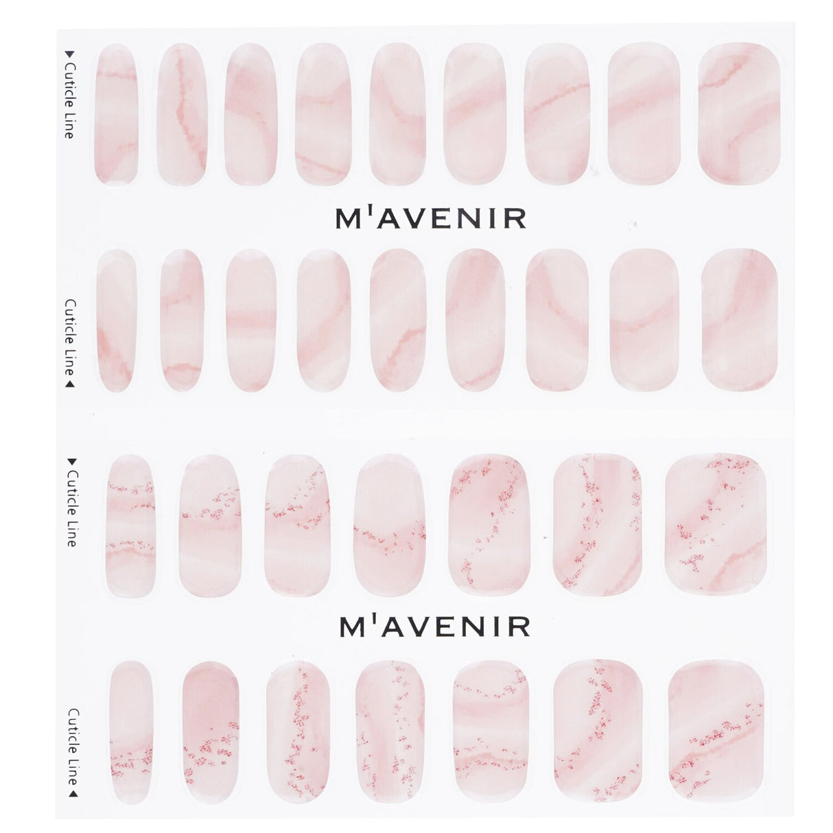 Pink Planet Nail Stickers by Mavenir, 32 salon-quality designs, made of liquid gel for vibrant, effortless nail art at home.