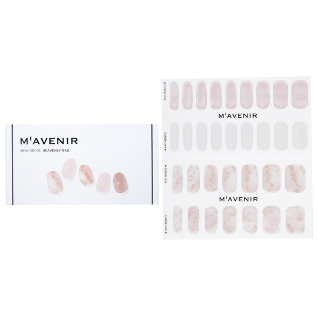 A pack of 32 salon-quality patterned nail stickers with advanced gel technology for stunning, easy nail art at home.