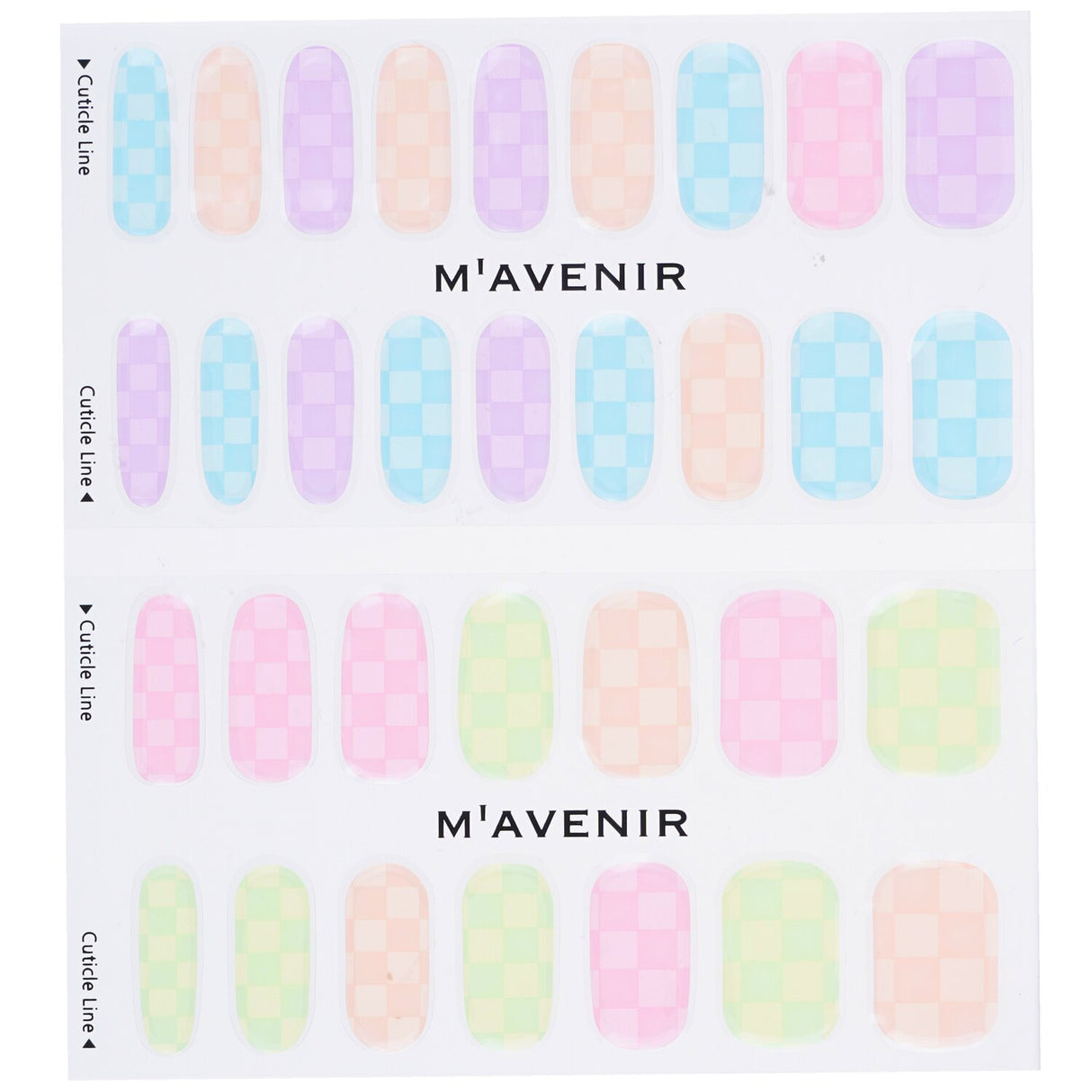 Vibrant Mavenir Neon Racer Nail Stickers in 32 assorted colors, perfect for easy, salon-quality nail art at home.