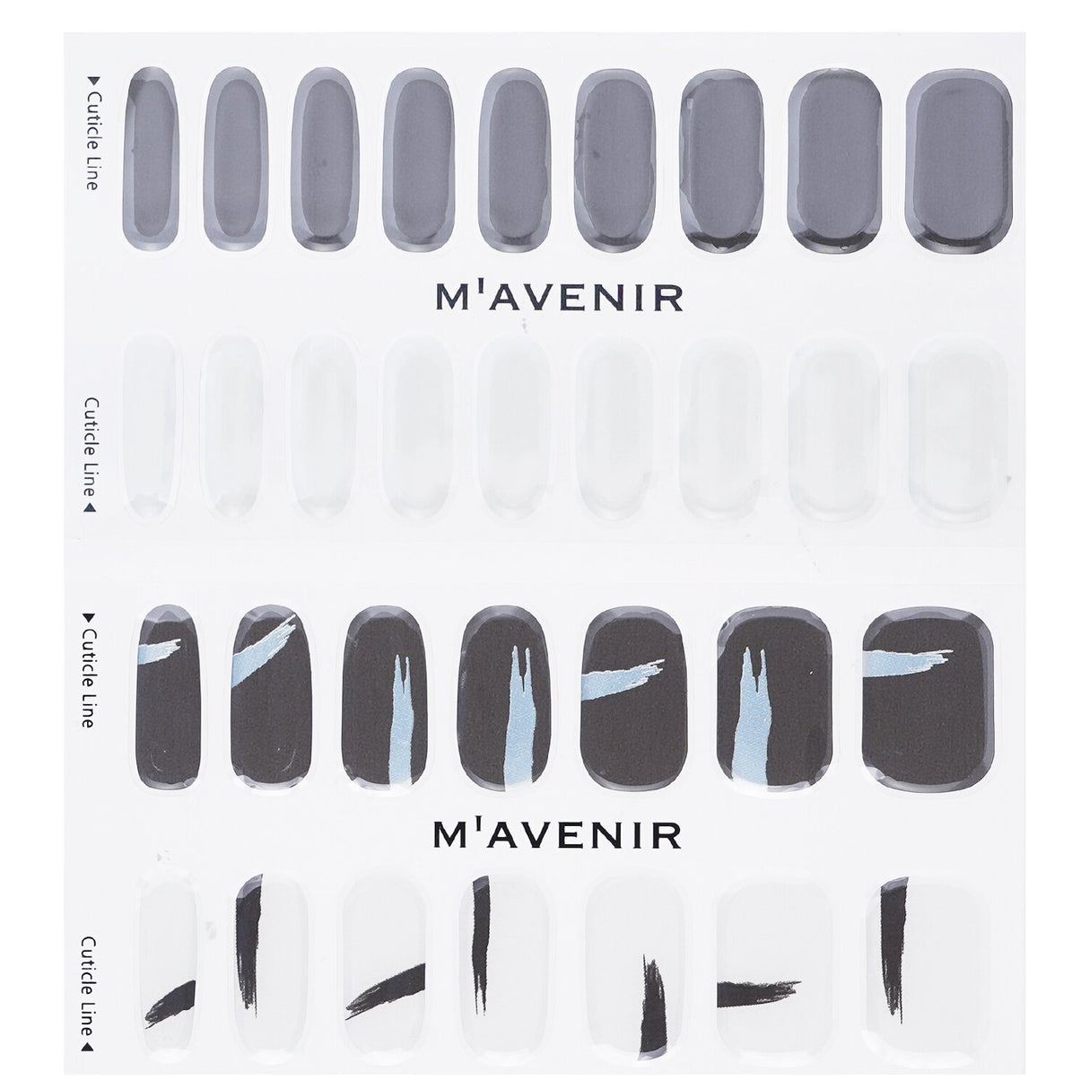 Assorted color nail stickers from Mavenir, featuring 32 premium designs for salon-quality nail art at home.