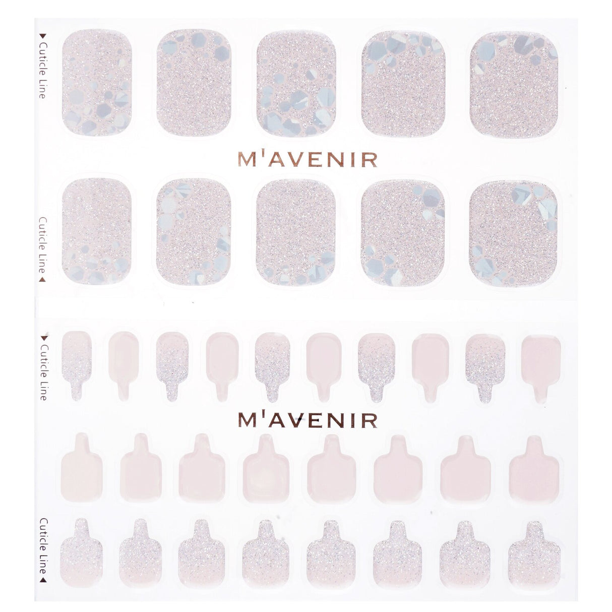 Mavenir Nail Stickers in assorted colors, featuring 36pcs of gel-based designs for salon-quality nails at home.