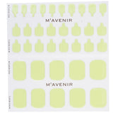 Yellow nail stickers from Mavenir's Lemon Crumble Pedi pack, featuring 36 salon-quality designs for easy at-home nail art.