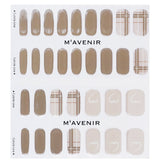 Brown milk tea nail stickers from Mavenir, featuring 32 high-quality designs for a glossy salon-style finish.