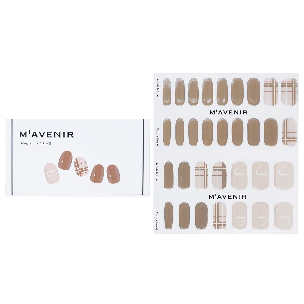 Brown nail stickers featuring #BrownMilkTeaNail design, made with gel for glossy finish, safe and easy for all nail types.