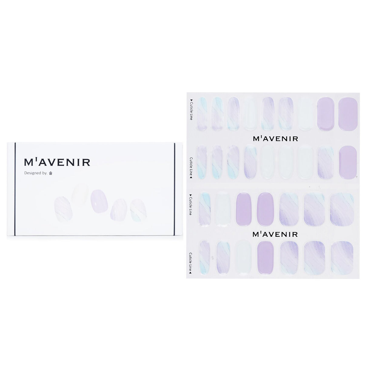 High-quality Mavenir Nail Stickers in assorted colors, featuring 32 pieces for salon-quality nail art at home.