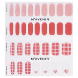 Mavenir Pink Nail Stickers feature Glen Check Antique design; 32 salon-quality, gel stickers for effortless nail art.