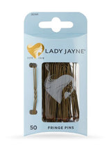 Lady Jayne  - Brown Fringe Pins, 50 Pk