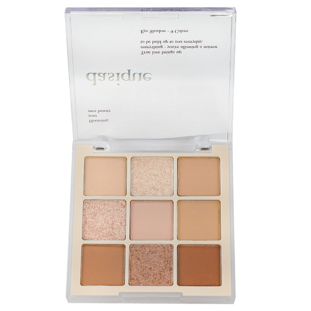 Vegan Dasique #07 Milk Latte Shadow Palette featuring 9 blendable shades with various textures for stunning eye looks.