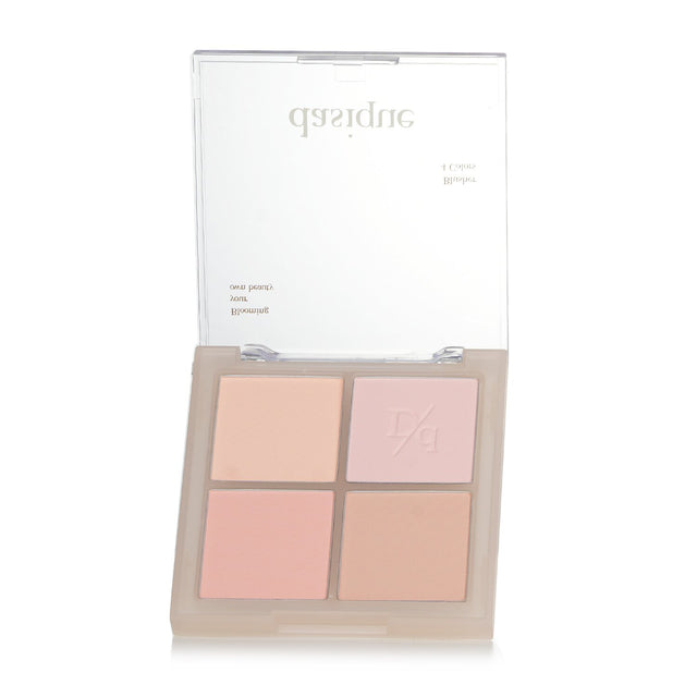 Dasique Blending Mood Cheek palette with 4 silky, blendable blush shades inspired by soothing tea colors for radiant cheeks.