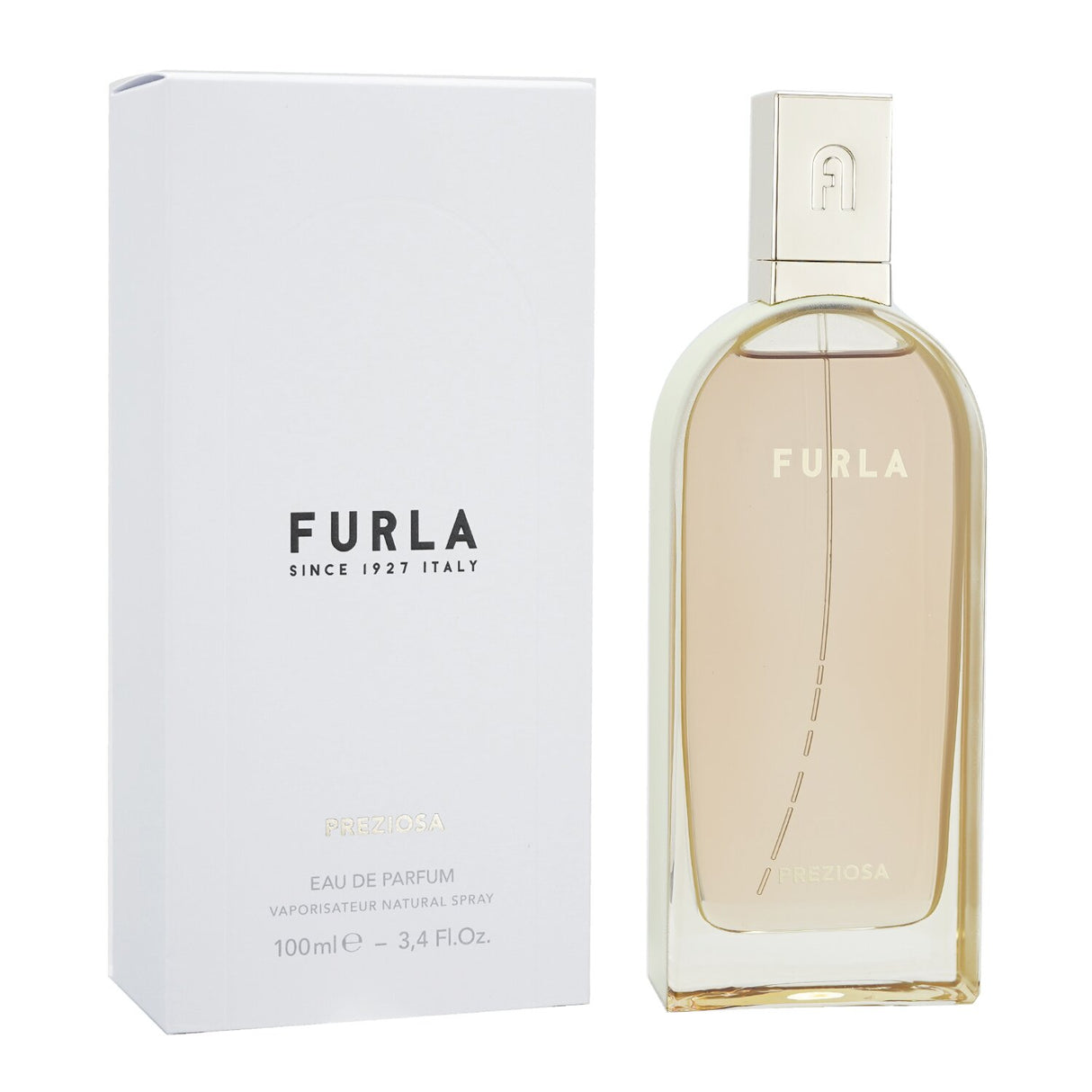 Furla Collection Preziosa Eau De Parfum Spray 100ml, an amber floral scent embodying luxury with saffron, rose, and vanilla notes.