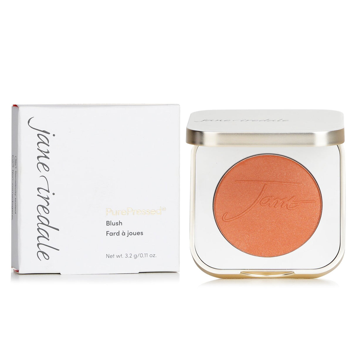 Jane Iredale PurePressed Blush in Cherry Blossom, a mineral blush for a soft, natural flush, safe for sensitive skin.