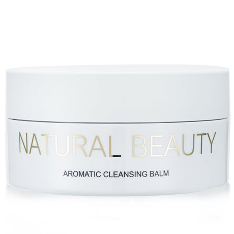 Natural Beauty Aromatic Cleansing Balm in a 115g container, designed for gentle makeup removal and hydrating skin care.