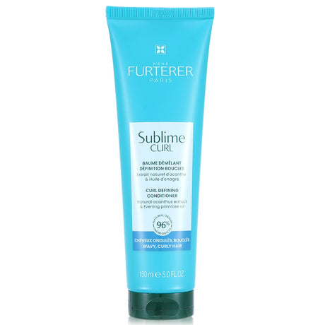 Rene Furterer Sublime Curl Conditioner bottle, designed to enhance, define, and nourish wavy and curly hair with shine.