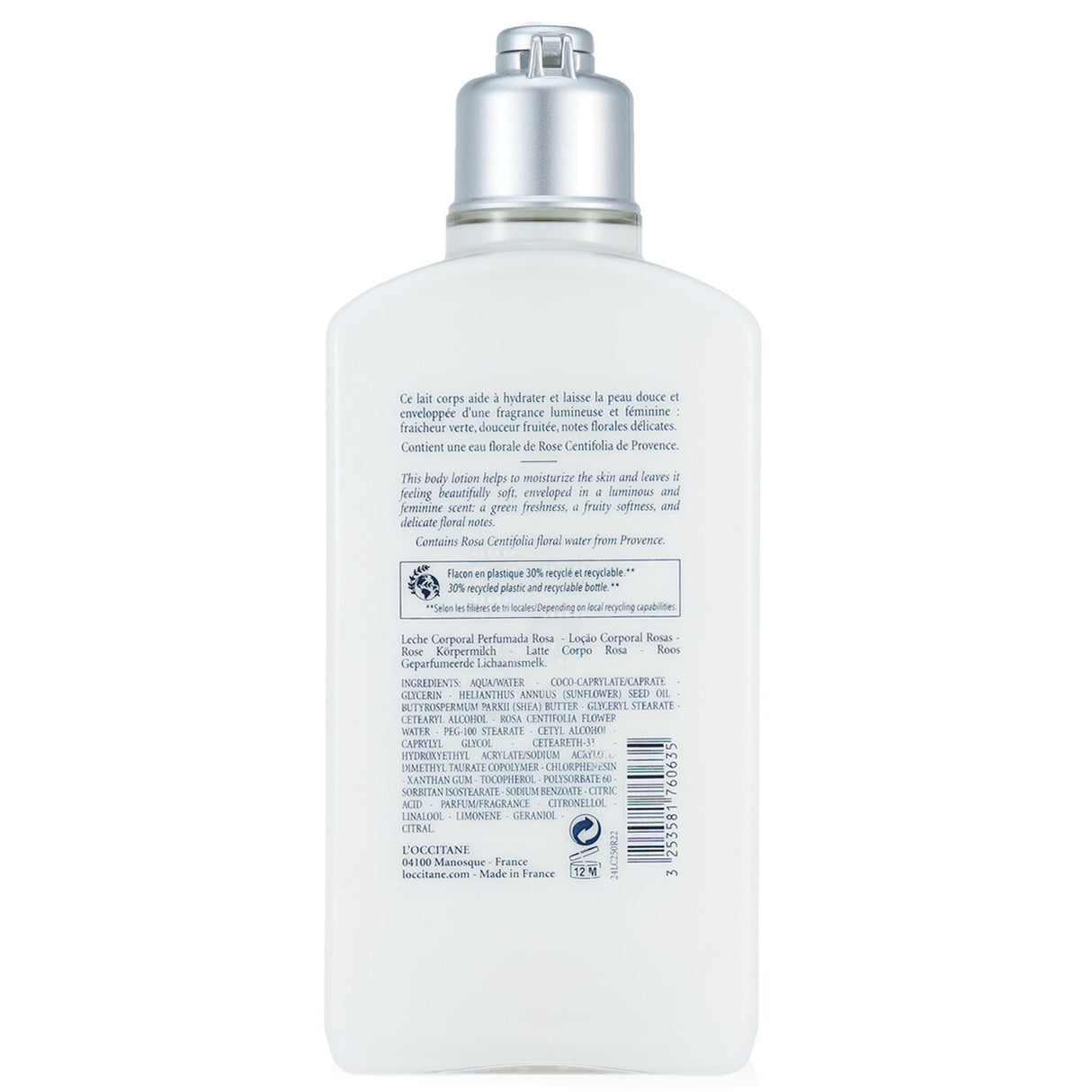 L'Occitane Rose Body Lotion 250ml/8.4oz