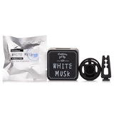 Clip-on car air freshener in White Musk, compact design that refreshes for 30 days, ideal for first-time users.