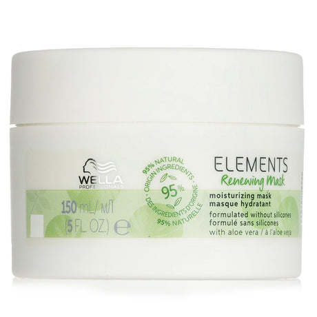 Wella Elements Renewing Mask in 150ml for intensive hair rejuvenation, safe for all types, free of harmful additives.