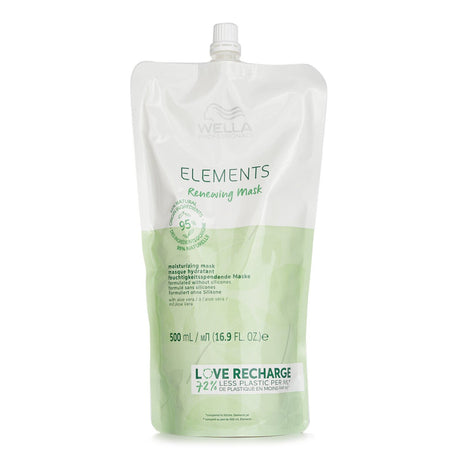 Wella Elements Renewing Mask 500ml: A hydrating treatment for all hair types, enriched with NuTREE complex for healthy, shiny locks.