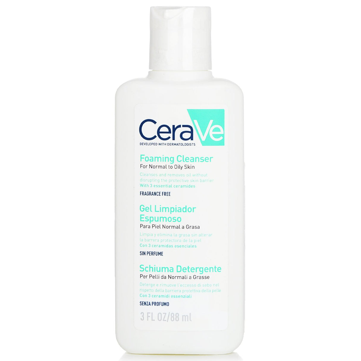 CeraVe - Foaming Cleanser For Normal To Oily Skin  - 88ml/3oz