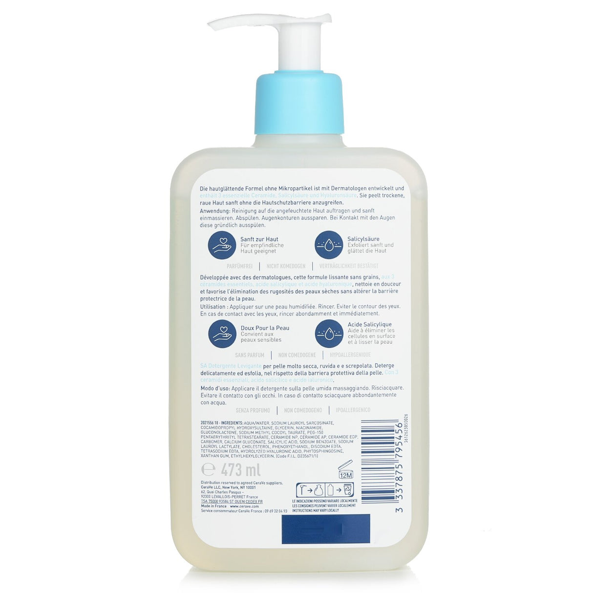 CeraVe - SA Smoothing Cleanser  - 473ml/16oz