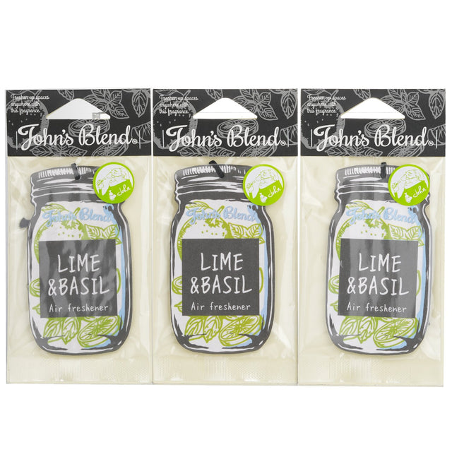 Stylish lime and basil air freshener set, perfect for enhancing any space with an uplifting fragrance for 2-4 weeks.
