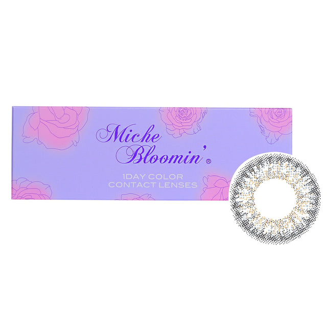 Miche Bloomin' 1 Day Color Lenses in Shell Moon, ultra-natural design for captivating biracial eye look, comfortable and UV protective.