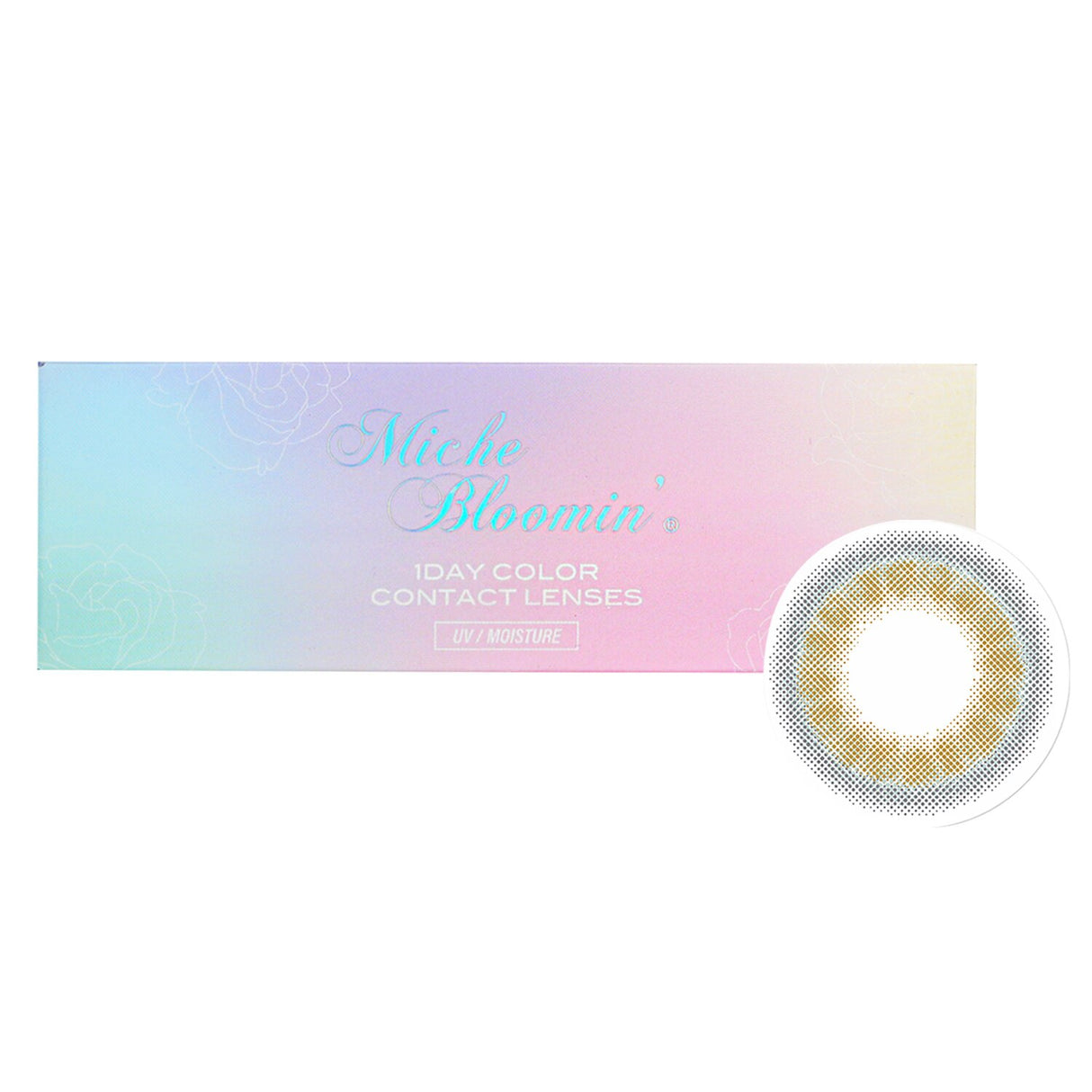 Ultra-natural 1-day color contact lenses with a pearlescent effect, 14.2 mm diameter, and moisturizing comfort for all-day wear.