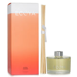 Ecoya Blood Orange Reed Diffuser in a sleek glass jar, offering vibrant citrus scents for up to six months.