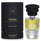 Masque Milano Terralba Eau De Parfum Spray captures Mediterranean essence with fresh woody notes in a stylish 35ml bottle.