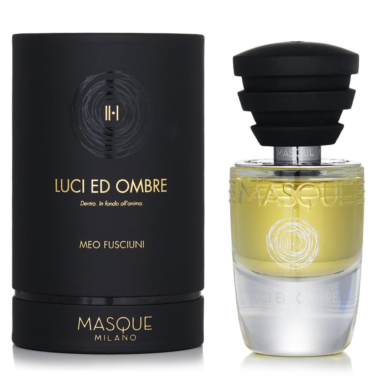 Elegant 35ml Masque Milano Luci Ed Ombre Eau De Parfum with rich incense and woody chypre notes, perfect for special occasions.