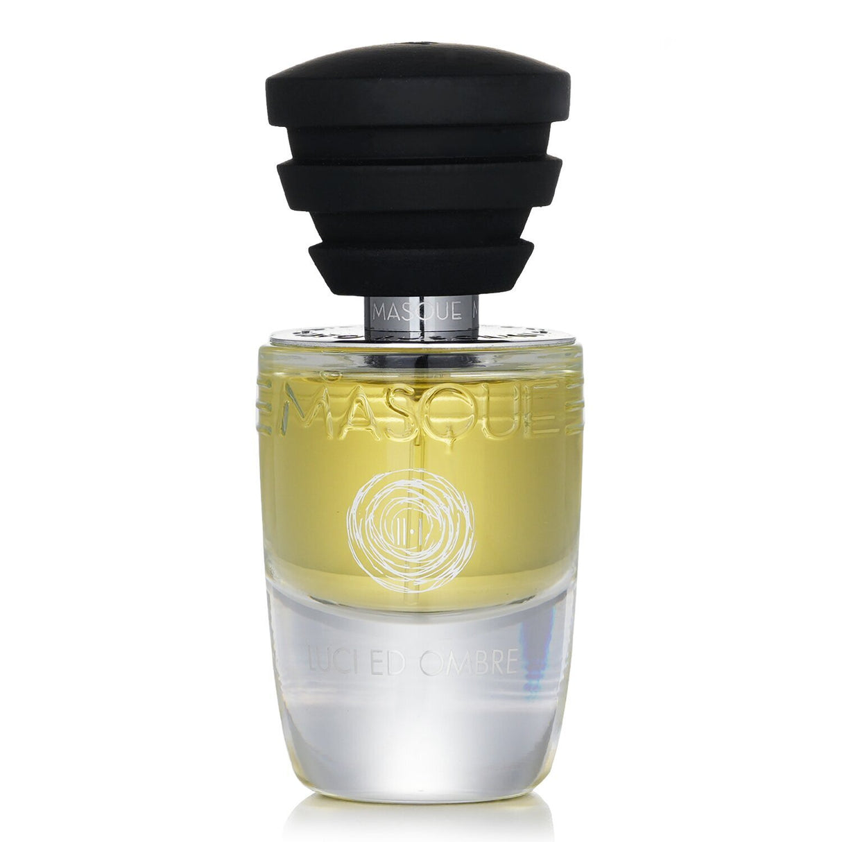 Elegant 35ml bottle of Masque Milano Luci Ed Ombre Eau De Parfum, featuring woody chypre notes of incense and tuberose.