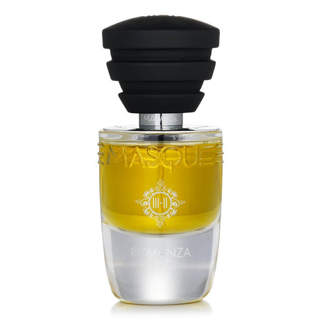 Masque Milano Romanza Eau De Parfum Spray 35ml, a unisex floral green fragrance, featuring notes of narcissus, woods, and spices.