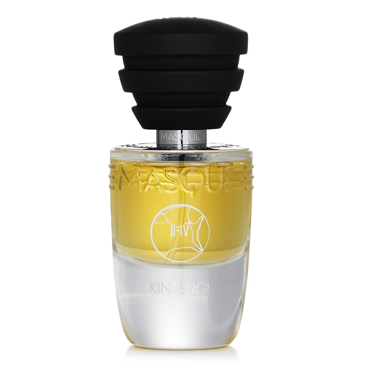 Elegant Masque Milano Kintsugi Eau De Parfum spray, embodying chypre notes of bergamot, rose, and warm vanilla for all occasions.