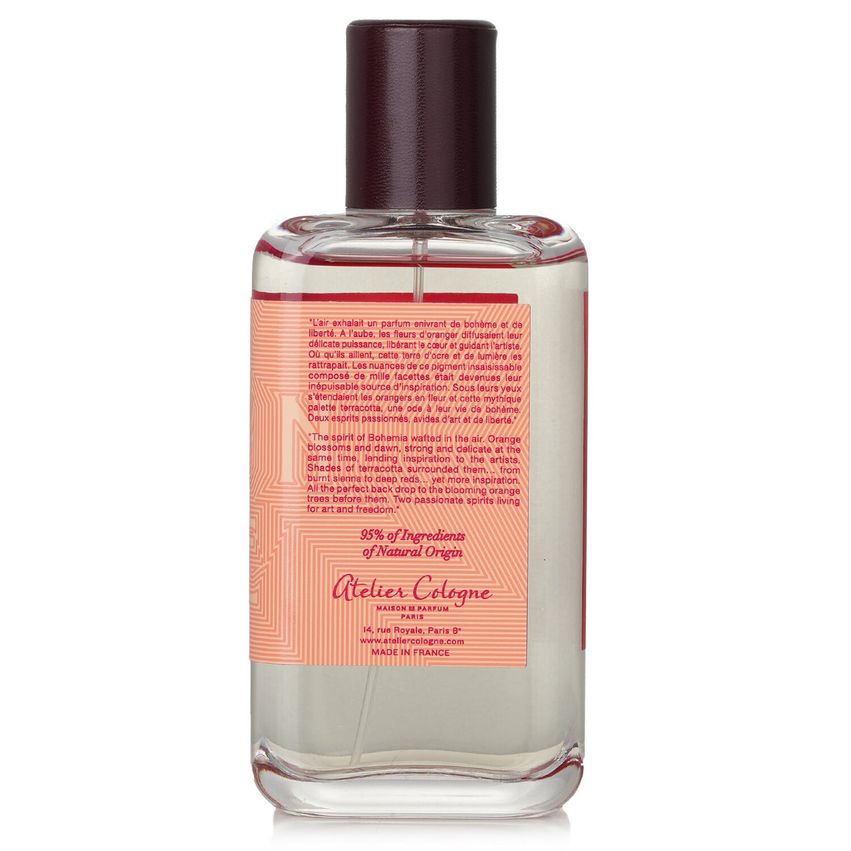 Atelier Cologne Bohemian Orange Blossom spray, a unisex floral fragrance with orange blossom, neroli, and fresh citrus notes.