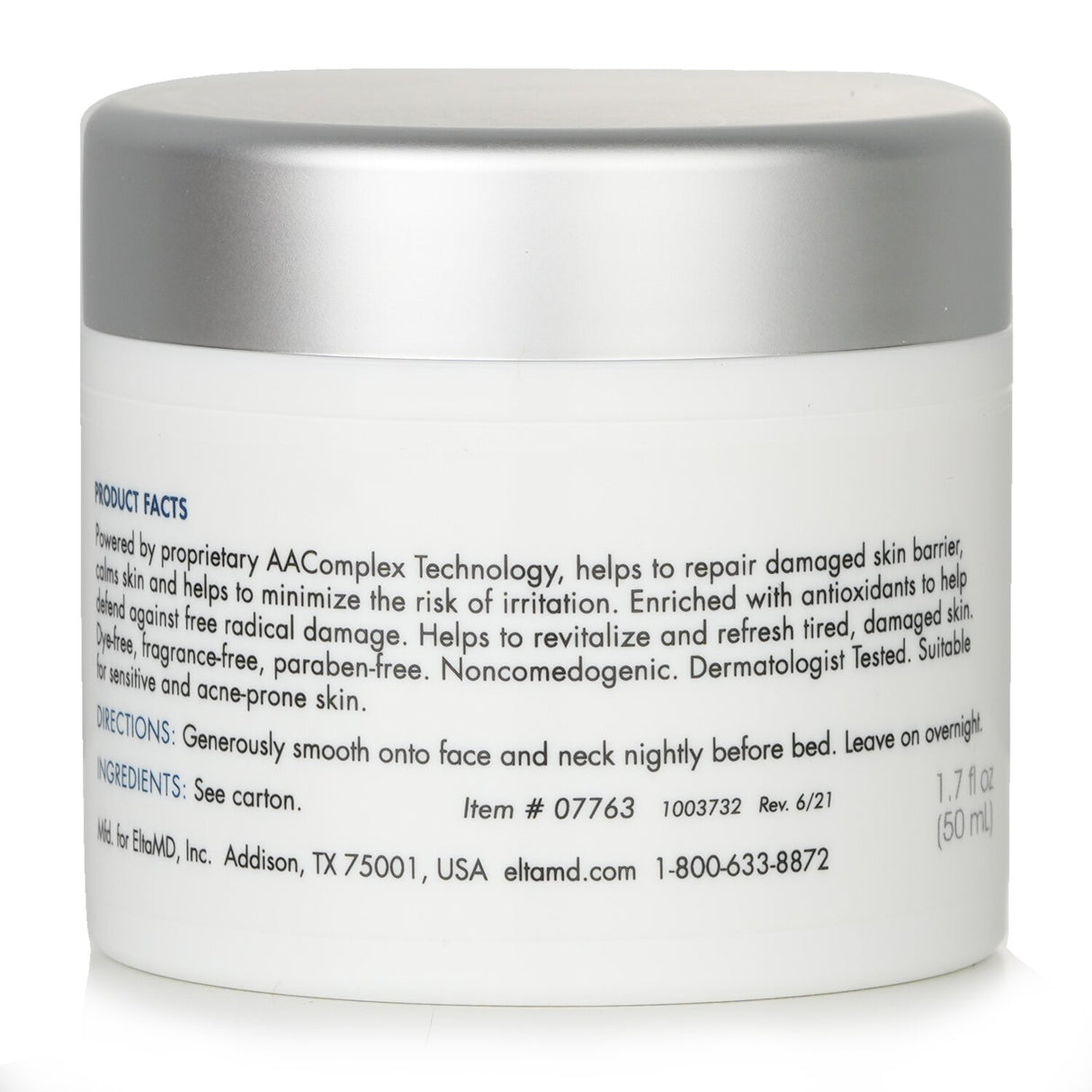 EltaMD - Skin Recovery Night Mask  - 50ml/1.7oz