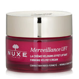 Nuxe Merveillance Lift Firming Velvet Cream in a 50ml jar, offers anti-aging benefits with a natural formula for youthful skin.