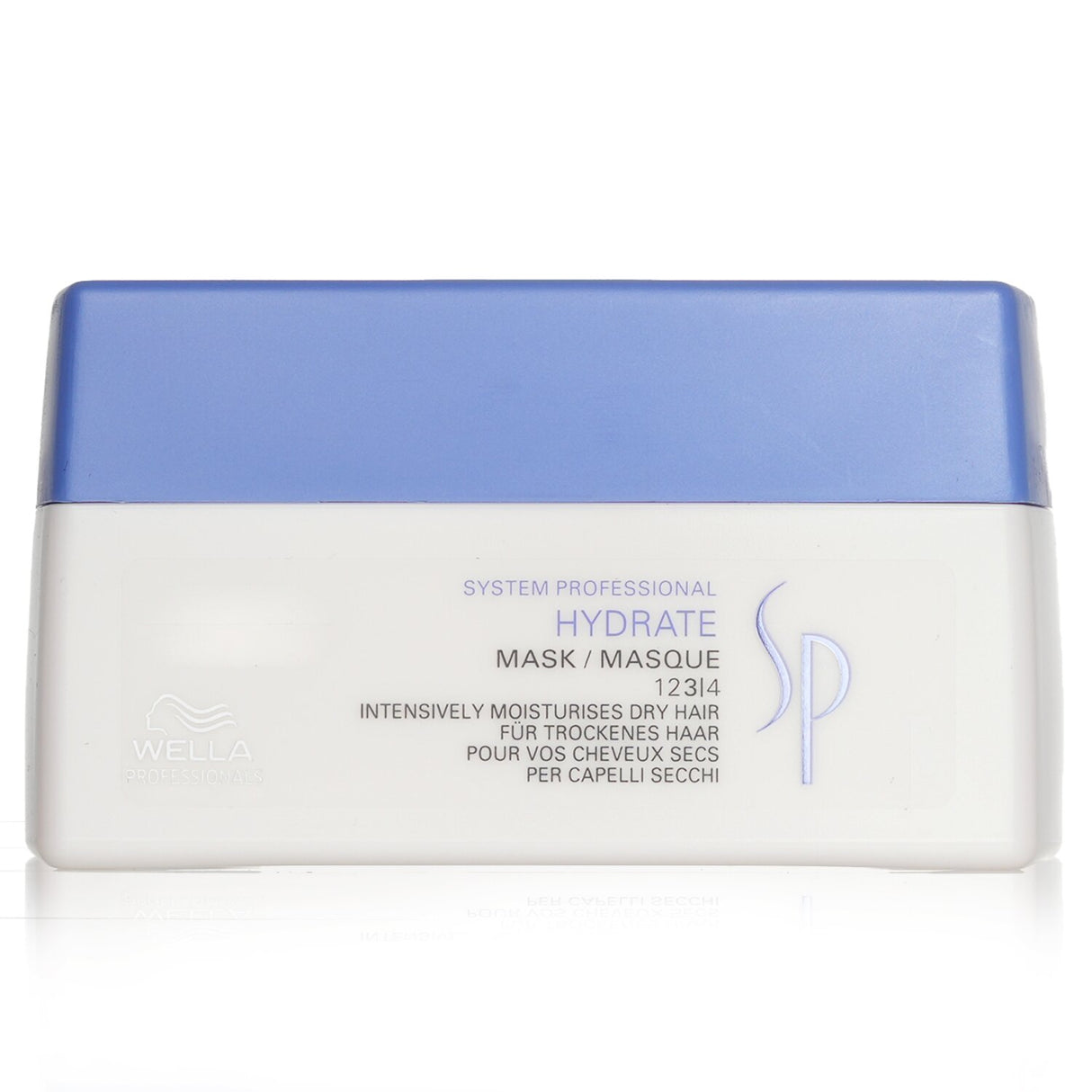 Intensely nourishing Wella SP Hydrate Mask for dry hair, providing lasting moisture and shine in a 200ml pack.