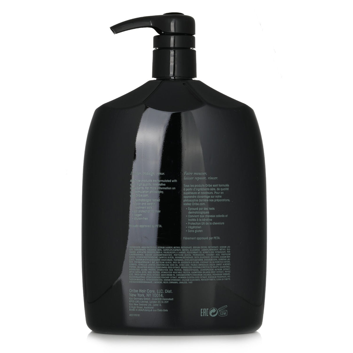 Luxurious Oribe Signature Shampoo in 1000ml, features a weightless formula that cleanses and strengthens all hair types.