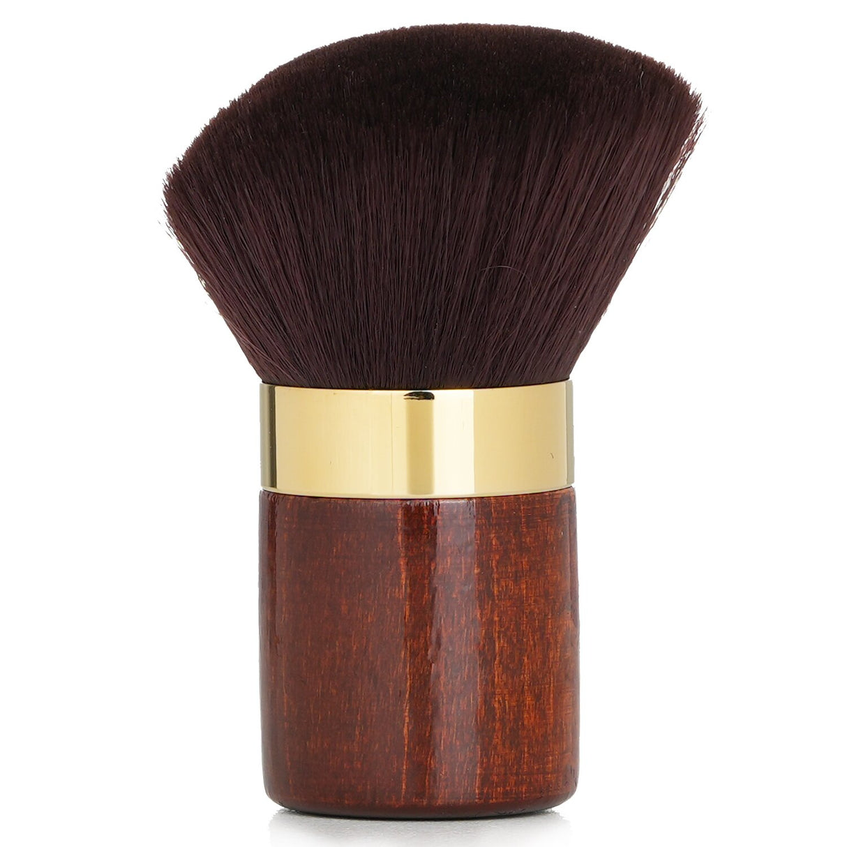 Guerlain Terracotta Powder Brush with soft bristles and beveled shape for flawless powder application, includes velvet pouch.