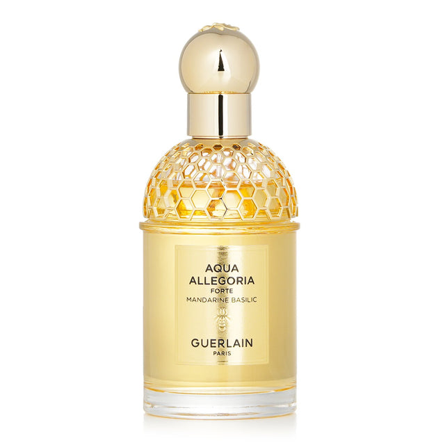 Guerlain Aqua Allegoria Mandarine Basilic Eau De Parfum in a 75ml refillable bottle, featuring citrus and herbal notes for a refreshing aroma.