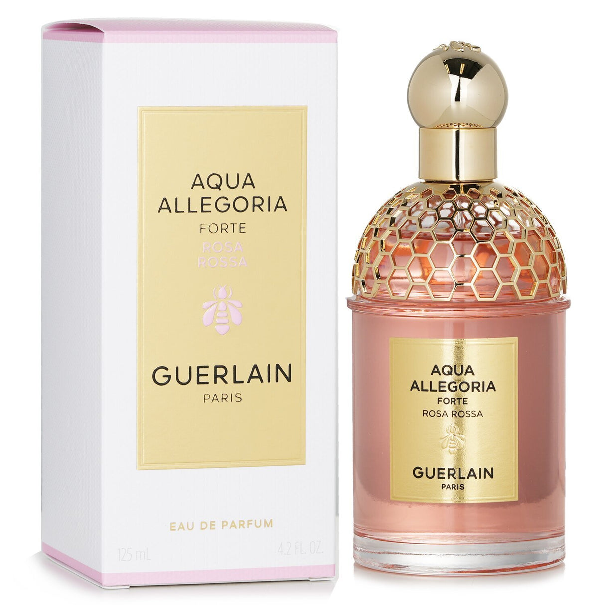 Guerlain Aqua Allegoria Rosa Rossa Eau De Parfum in a refillable bottle features floral and fruity notes for a luxurious scent experience.