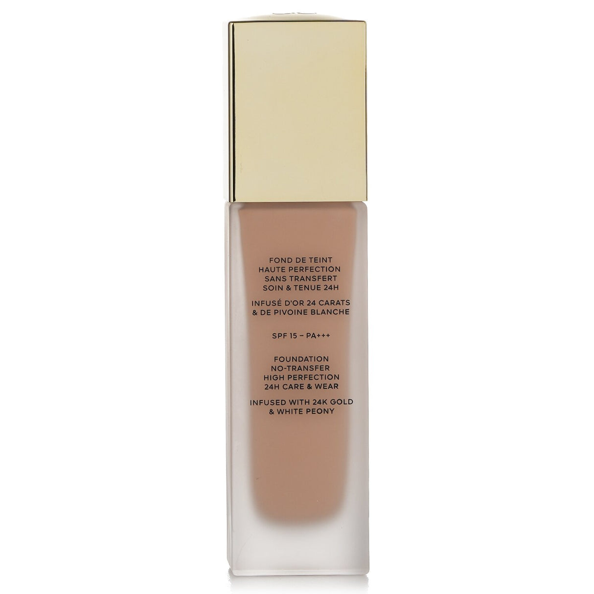 Guerlain Parure Gold Skin Matte Foundation #1C Cool in 35ml, featuring SPF 15, 24K gold, and a velvety matte finish.