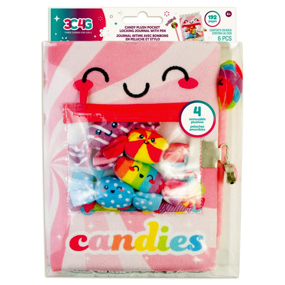 Make It Real Candy Plush Pocket Locking Journal