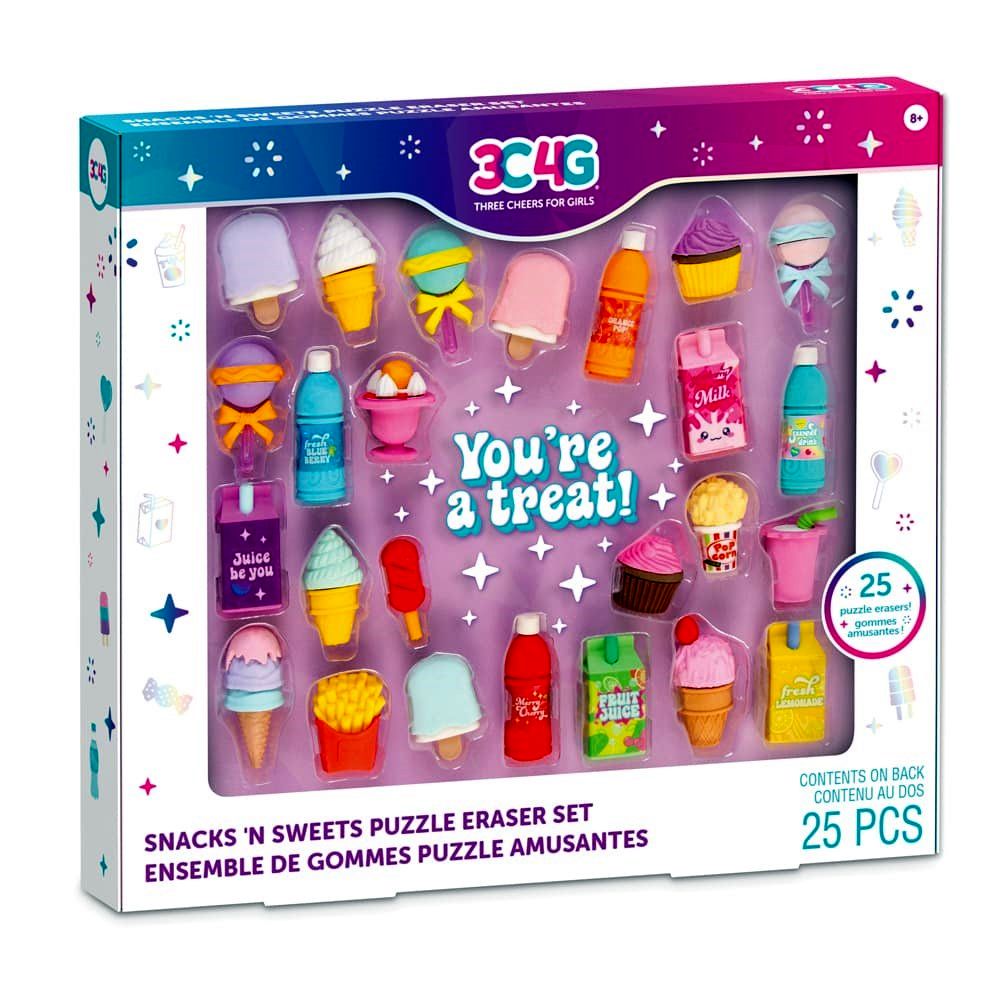 Make It Real Snack N' Sweets Puzzle Eraser Set