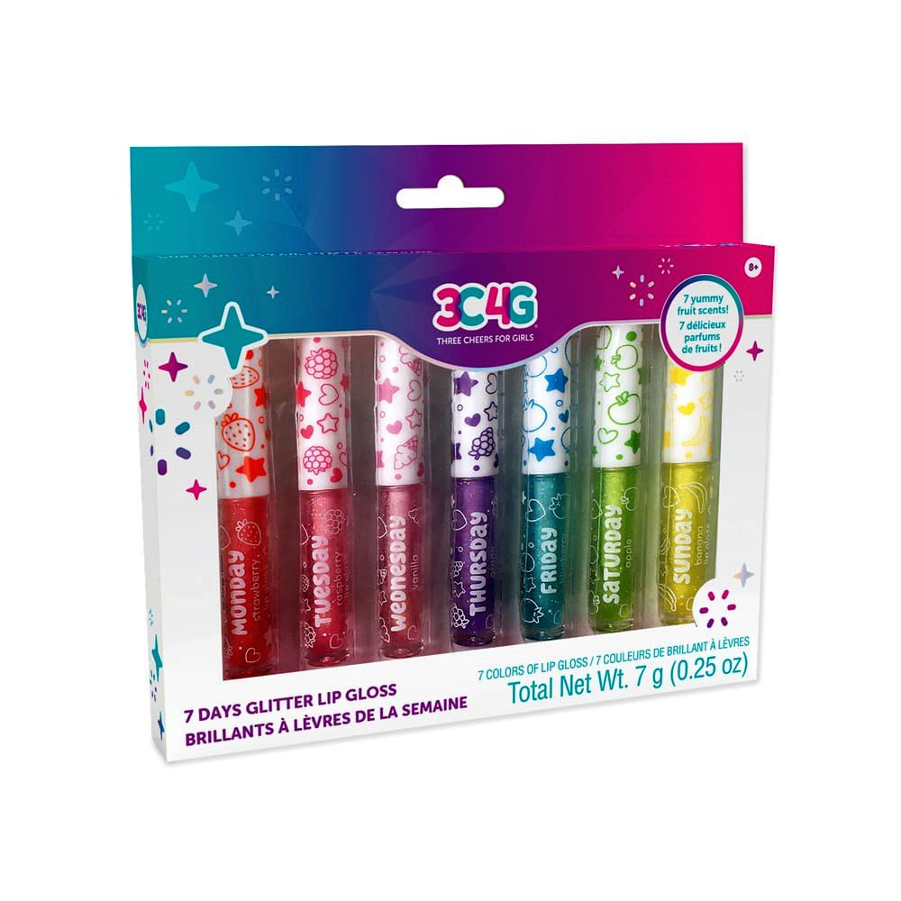 Make It Real Glitter Lip Gloss 7 Days 7pc