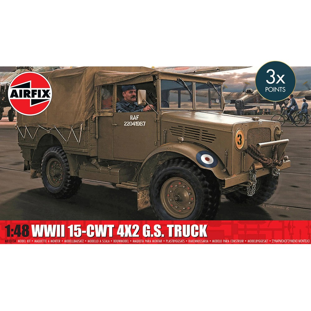 WWII RAF 15-cwt 4 X 2 GS Truck Airfix 1:48 Scale Model Kit