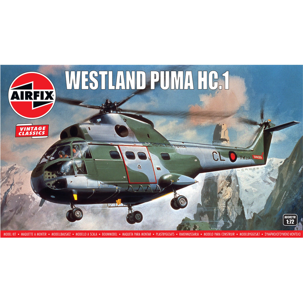 Westland Puma HC.1 Vintage Airfix 1:72 Scale Model Kit