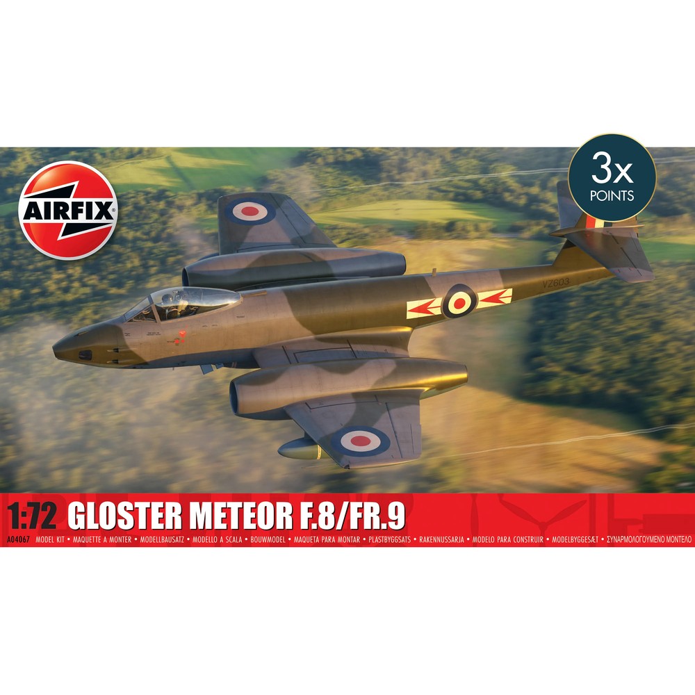 Gloster Meteor F8/FR9 Airfix 1:72 Scale Model Kit