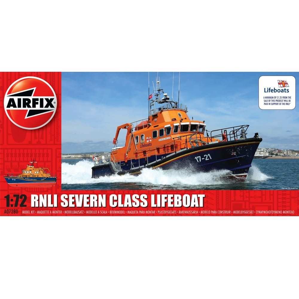RNLI Severn Class Lifeboat Airfix 1:72 Scale Model Kit