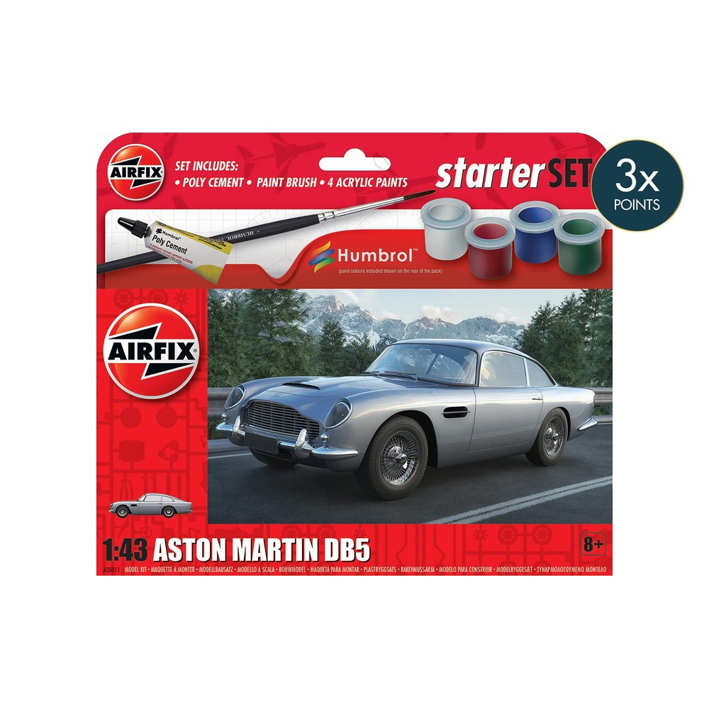 Starter Set Aston Martin DB5 Airfix 1:43 Scale Model Kit
