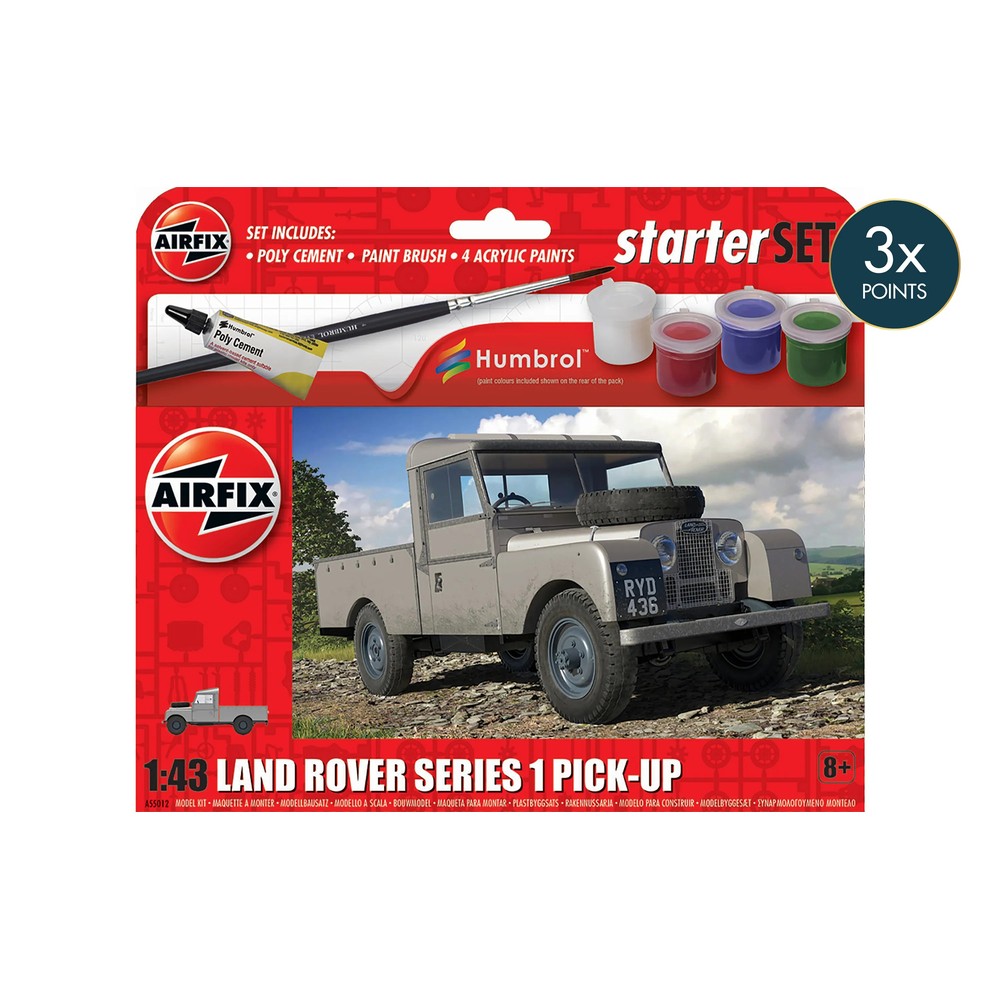 Starter Set Land Rover Series 1 Airfix 1:43 Scale Model Kit